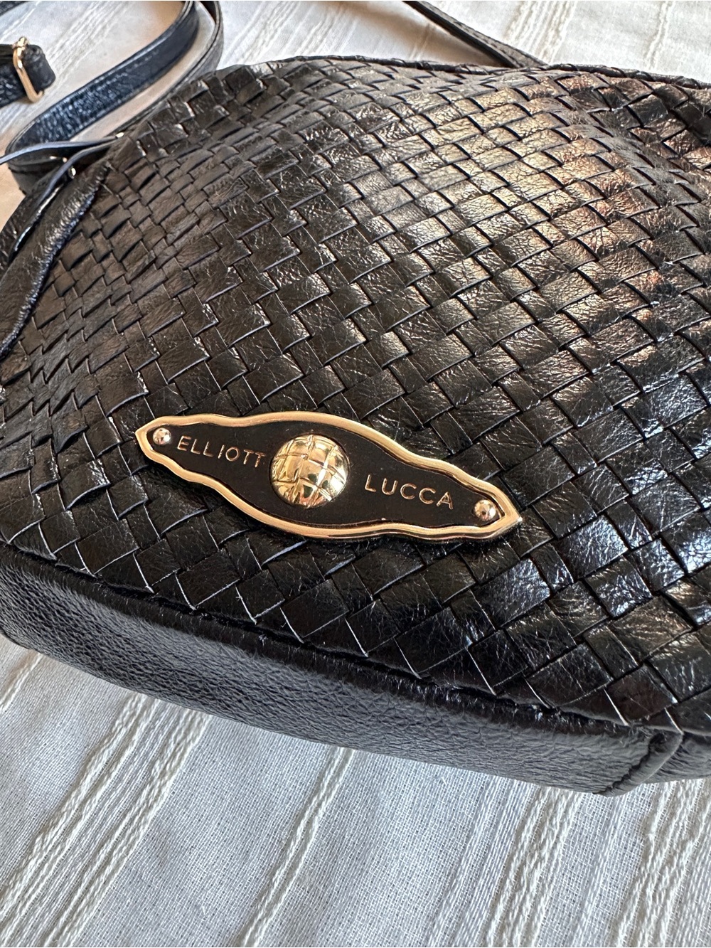 ELLIOTT LUCA Woven Leather Mini Crossbody Bag - Picture 3 of 13